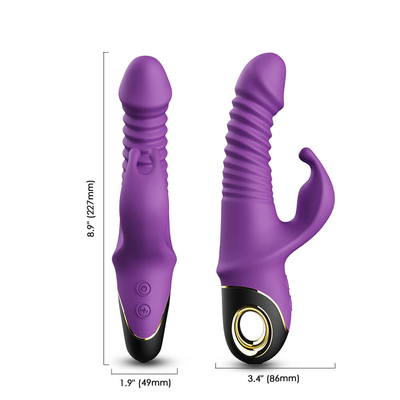 Magnetic Charging Rabbit Dildo Big Rotating Vibrator Dương vật đâm vào