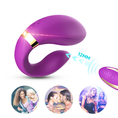 Động cơ kép Rung màn dạo đầu Trêu ghẹo Máy mát xa Vibes từ xa Đồ chơi cho cặp đôi người lớn