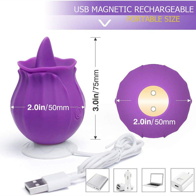 Máy rung liếm lưỡi bằng miệng hoa