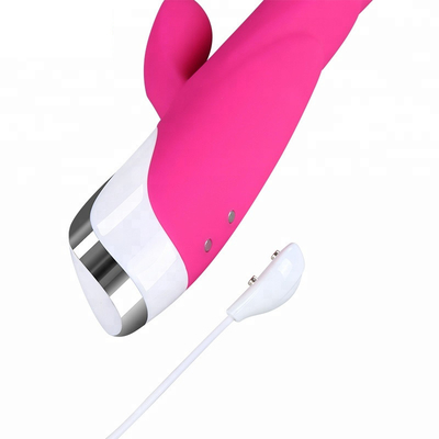 Máy rung thỏ hai lần xuyên thấu silicone ABS