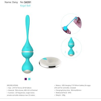 Đồ chơi tình dục Kegel Tập thể dục điều khiển từ xa Ben Wa Ball cho nữ