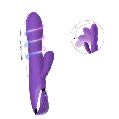 80 phút Double Rabbit Vibrator Dildo with Clit Vibrator Love Toy for Lady 213 * 64 * 38mm