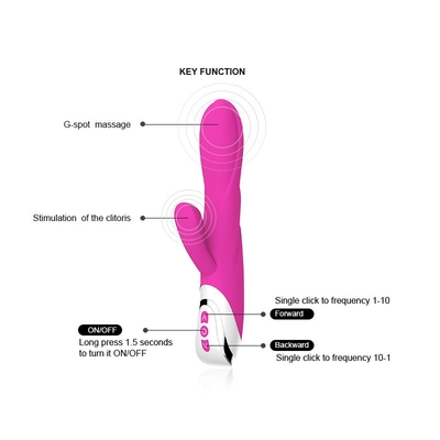 Sưởi ấm Máy rung điểm G Silicone có thể sạc lại Máy rung âm đạo không thấm nước Máy kích thích âm vật cho nữ
