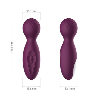 12 tốc độ 10 chức năng Máy rung điểm Satin Silicone G Đồ chơi tình dục Mini Wand Massager