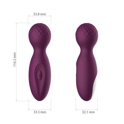 FDA Silicone Red 4 inch Dildo Body Wand Massager Máy mát xa lưng không dây màu hồng IPX6