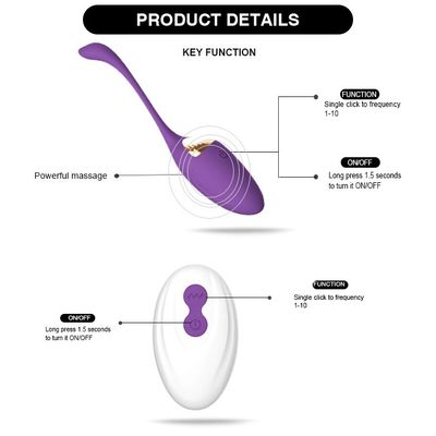 151.6 * 31 * 32.4mm Trứng rung tình yêu không dây Điều khiển từ xa Love Balls IPX6