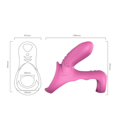 Double Motors 40dbs Vibrating Cock Ring, 280mAh Li pin Máy rung dương vật nam