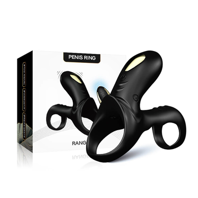 Double Motors 40dbs Vibrating Cock Ring, 280mAh Li pin Máy rung dương vật nam
