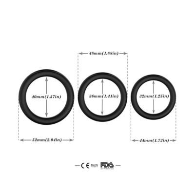 Ba trong một vòng quy đầu silicon IPX7 Kích thước lớn 52mm để trì hoãn xuất tinh