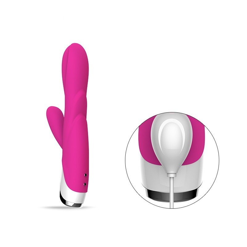 80 phút Double Rabbit Vibrator Dildo with Clit Vibrator Love Toy for Lady 213 * 64 * 38mm