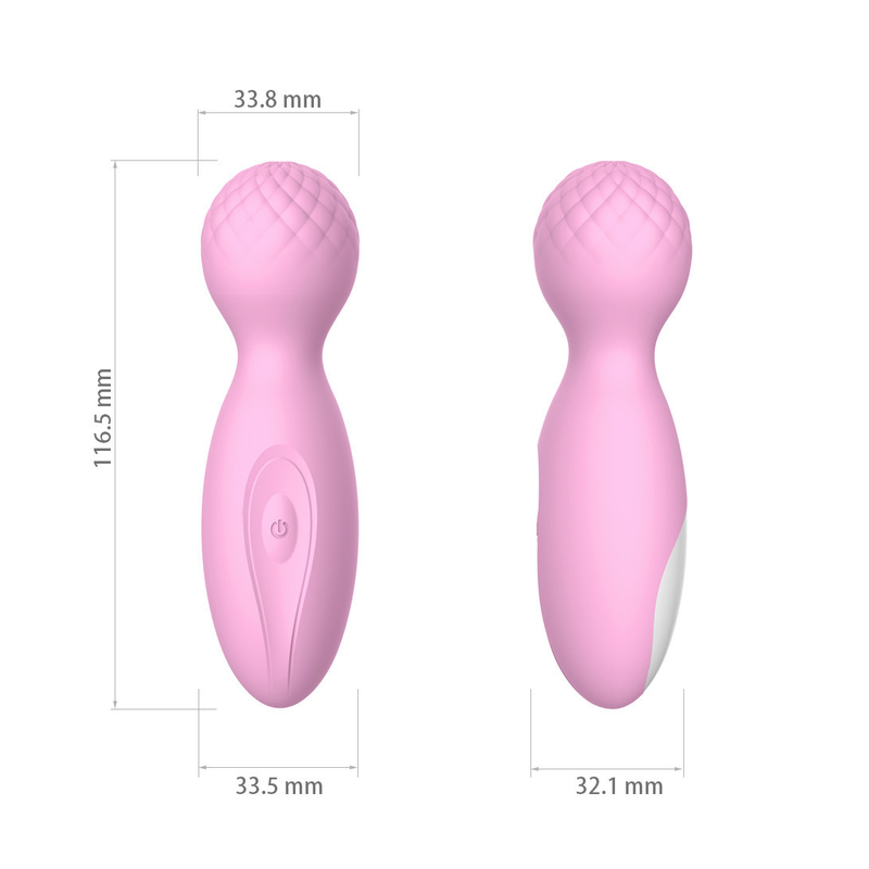 12 tốc độ 10 chức năng Máy rung điểm Satin Silicone G Đồ chơi tình dục Mini Wand Massager