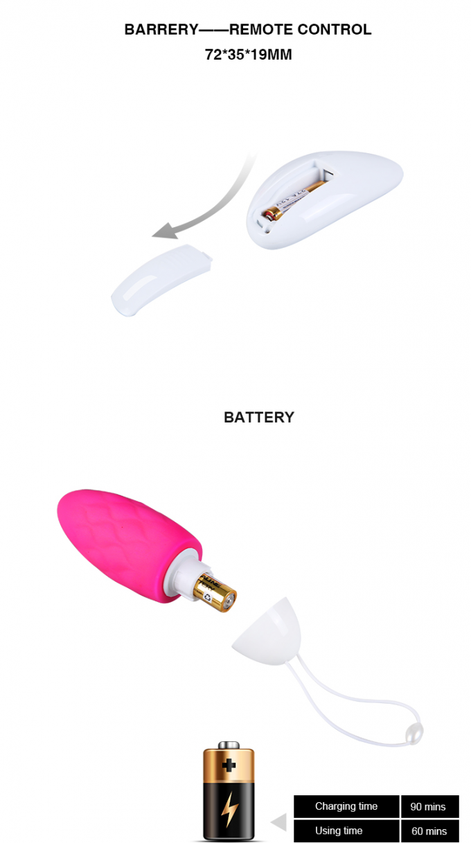 Cô gái mới bắt đầu Máy rung trứng nhỏ âm đạo Kích thích núm vú cho nam giới 2